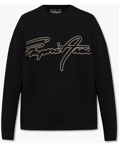 Emporio Armani Sweatshirt With Logo - Black