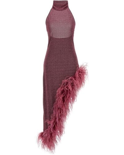 Oséree Lumiere Plumage Dress - Red