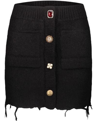 Vetements Fancy Button Skirt Clothing - Black