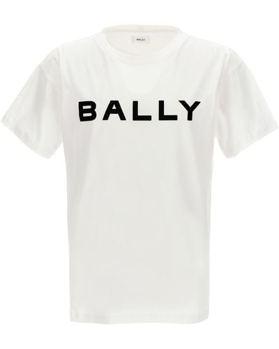 Bally Flocked Logo T-shirt White