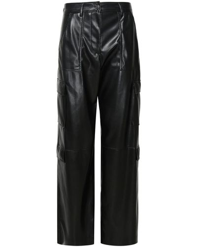 MSGM Leather-Like Trousers - Black