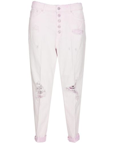 Dondup Koons Loose Denim Jeans Trousers - White