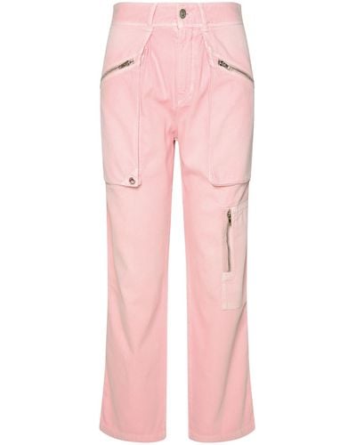 Isabel Marant 'Juliette' Cotton Trousers - Pink