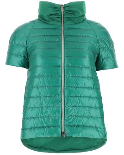 Herno Emerald Nylon And Taffeta Jacket - Green