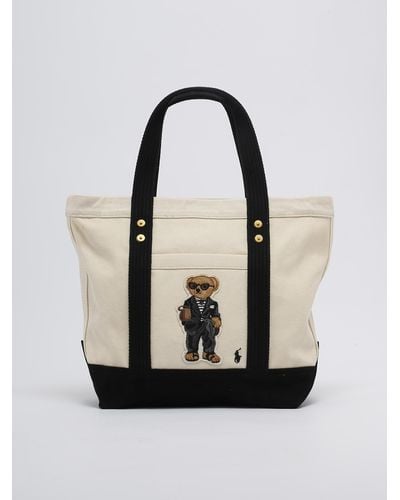 Polo Ralph Lauren Canvas Shopping Bag - Black