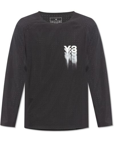 Y-3 Yohji Yamamoto T-Shirt With Long Sleeves - Black