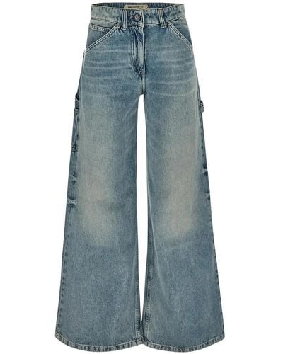 Semicouture Cargo Jeans - Blue