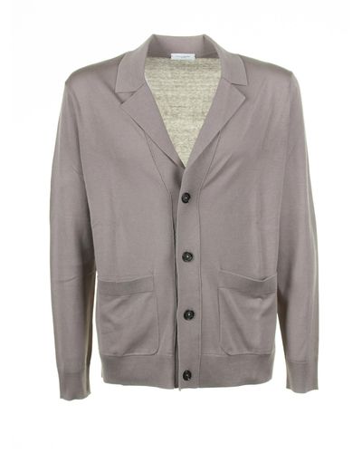 Paolo Pecora Dove Cardigan With Pockets And Buttons - Gray