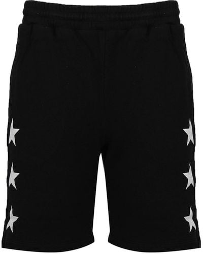 Golden Goose Diego Star Collection Bermuda With Contrasting Stars - Black