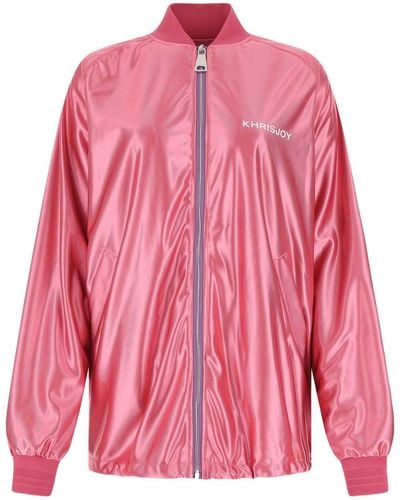 Khrisjoy Polyester Oversize Sweatshirt - Pink