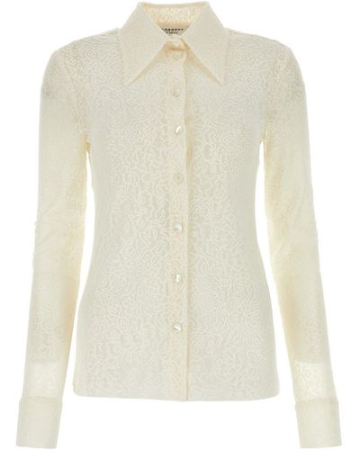 Philosophy Di Lorenzo Serafini Floral-lace Semi-sheer Buttoned Shirt - White