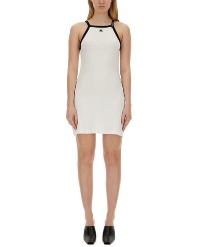 Courreges Dress With Logo - White