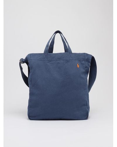 Polo Ralph Lauren Tote Large Canvas Tote - Blue