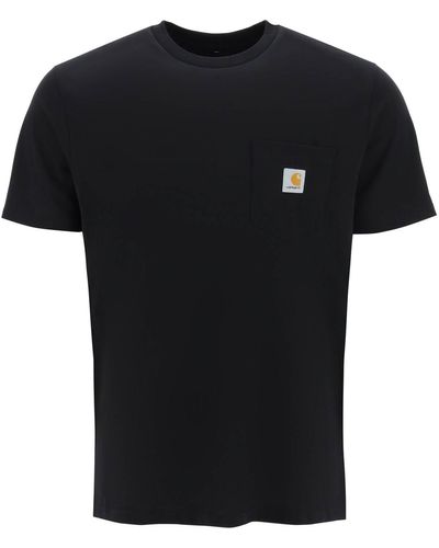 Carhartt 'Pocket' T-Shirt Featuring Logo Label - Black