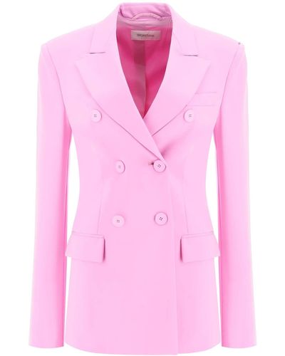 Sportmax Stretch Jersey Double-Breasted Blazer - Pink