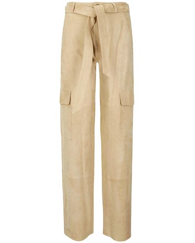 DESA NINETEENSEVENTYTWO Leather Trousers - Natural