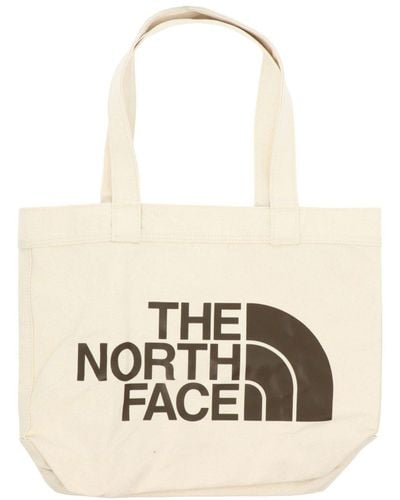 The North Face Logo Printed Large Tote Bag - White