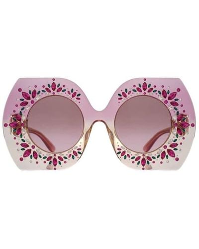 Dolce & Gabbana Limited Edition Crystal Sunglasses - Purple