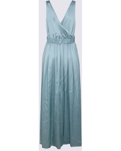 Crida Milano Light Silk Bellaria Long Dress - Blue