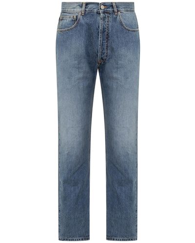 Nick Fouquet Jeans With Embroidery - Blue