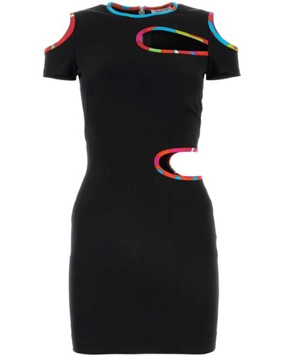 Emilio Pucci Stretch Nylon Mini Dress - Black