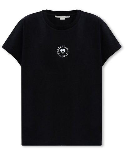 Stella McCartney T-Shirt With Logo - Black