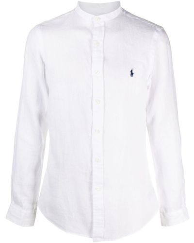 Polo Ralph Lauren Polo Pony Collarless Shirt - White