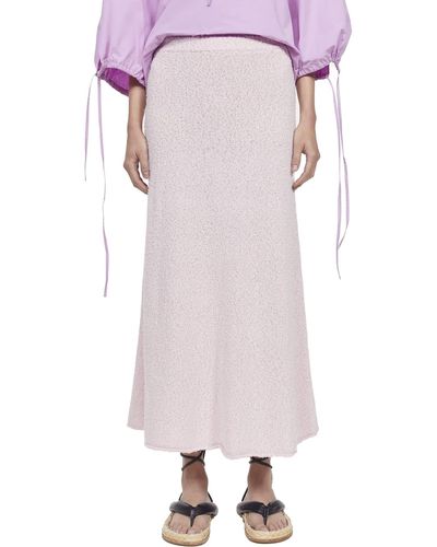 Rodebjer Flora Melange Knitted Skirt - Pink