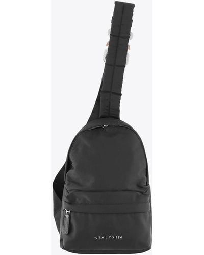 1017 ALYX 9SM Buckle Crossbody Bag Small Backpack With Single Shoulder Strap - Buckle Crossbody Bag - Black
