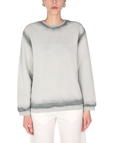 Alberta Ferretti Crew Neck Sweatshirt - Grey