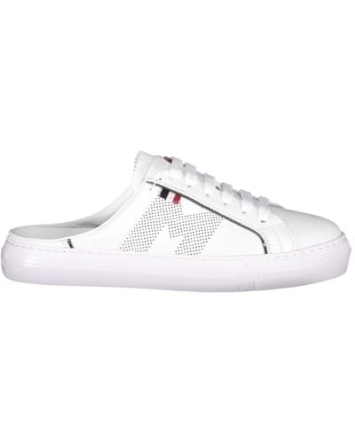 Moncler Ariel Slip Leather Slip-On Sneakers - White