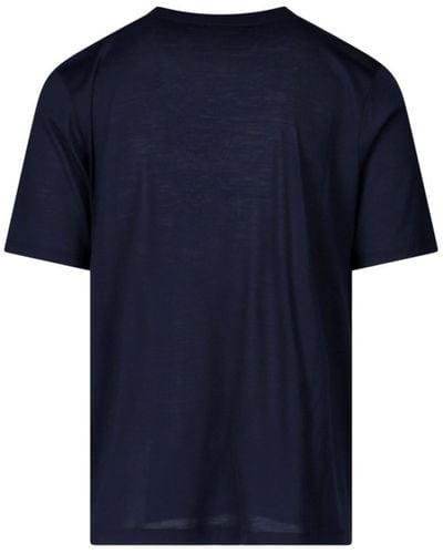 Saint Laurent Monogram T-Shirt - Blue