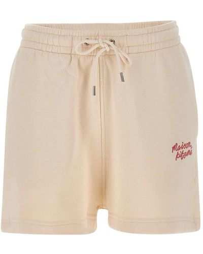 Maison Kitsuné Cotton Shorts - Natural