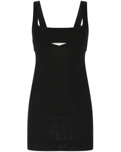 Saint Laurent Viscose Blend Mini Dress - Black