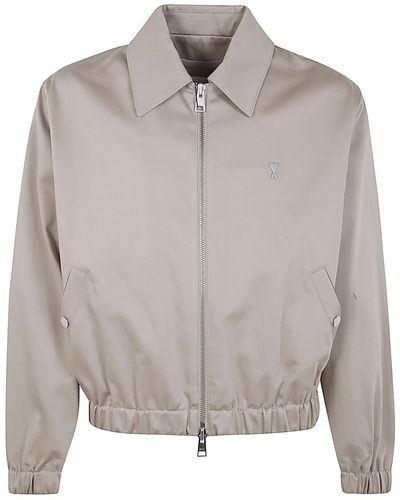 Ami Paris Adc Zipped Jacket - Gray