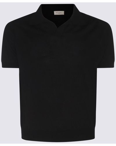 Piacenza Cashmere Cotton Polo Shirt - Black