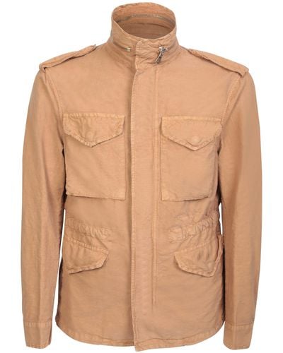 Original Vintage Style Original Vintage Cotton Zip Jacket - Natural