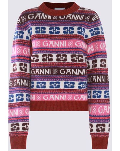 Ganni Wool Knitwear - Red