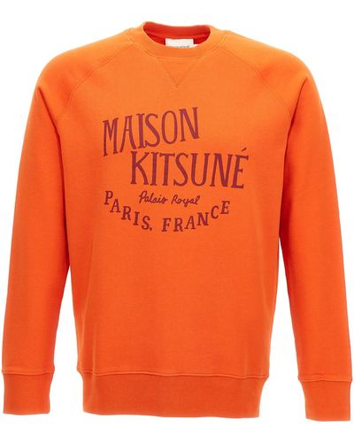 Maison Kitsuné Felpa Stampa Logo Sweatshirt - Orange