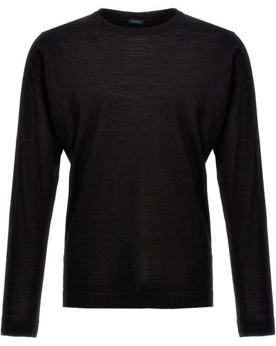 Zanone Fine Wool Gauge 18 Sweater - Black