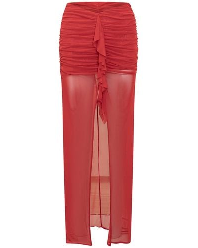 De La Vali Tiramisu Skirt - Red
