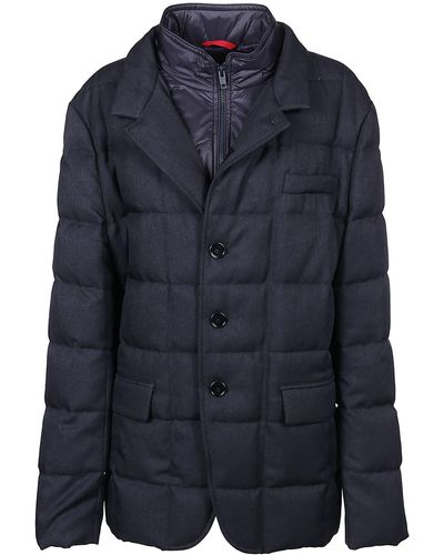 Fay Db Front Down Jacket - Blue