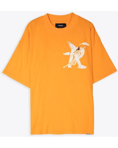 Represent Storms In Heaven T-shirt Orange T-shirt With Graphic Print - Storms In Heaven T-shirt