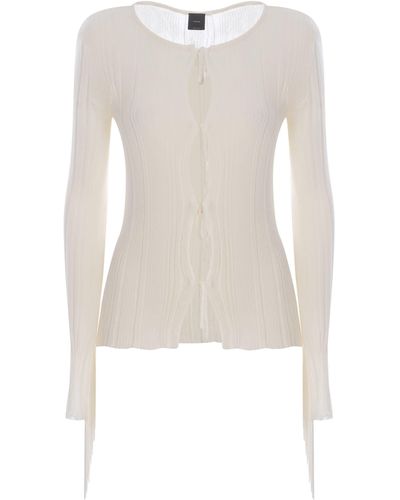 Pinko Cardigan Zelig Made Of Knitted - White
