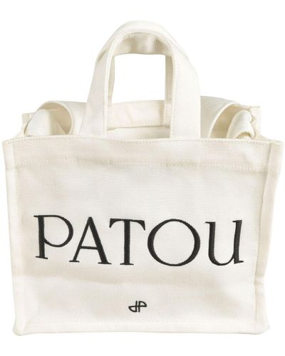 Patou Logo Print Tote - Natural