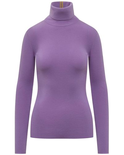 Victoria Beckham Victoria Beckham Jersey Sweater - Purple