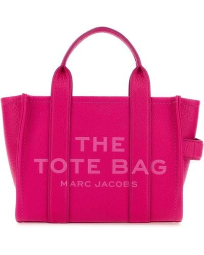 Marc Jacobs Fuchsia Leather Mini The Tote Bag Handbag - Pink