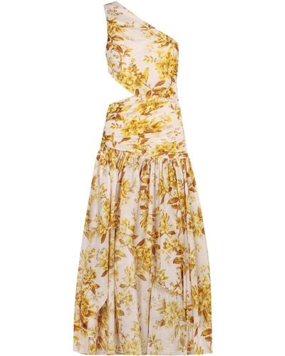 Zimmermann Golden Asymmetric Dress - Metallic