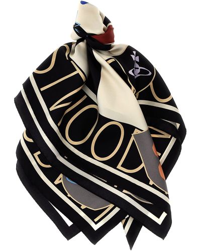 Vivienne Westwood 'Football Square' Scarf - Black