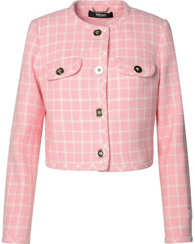 Versace Virgin Wool Blend Jacket - Pink